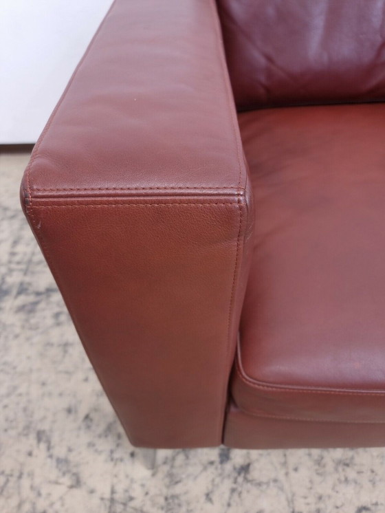 Image 1 of Walter Knoll Foster fauteuil 503 Bruin design fauteuil leren fauteuil unieke zitting