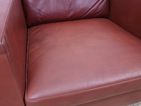 Image 1 of Walter Knoll Foster fauteuil 503 Bruin design fauteuil leren fauteuil unieke zitting