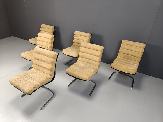 Image 1 of Eetkamerstoelen uit het ruimtetijdperk, set van 6, jaren 1970