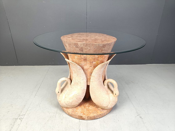 Image 1 of Vintage stenen Swan eettafel, 1970S