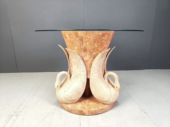 Image 1 of Vintage stenen Swan eettafel, 1970S