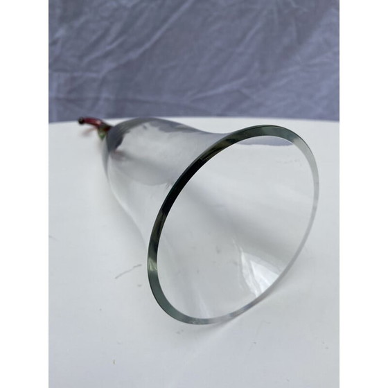 Image 1 of Serge Mansau's vintage glas voor hangend of droog bodem in kleurloos kristal voor Murano