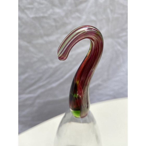 Image 1 of Serge Mansau's vintage glas voor hangend of droog bodem in kleurloos kristal voor Murano