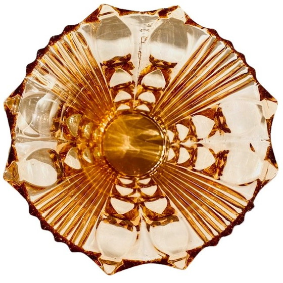 Image 1 of Artdeco Stolze vaas roze perzik glas 1930's