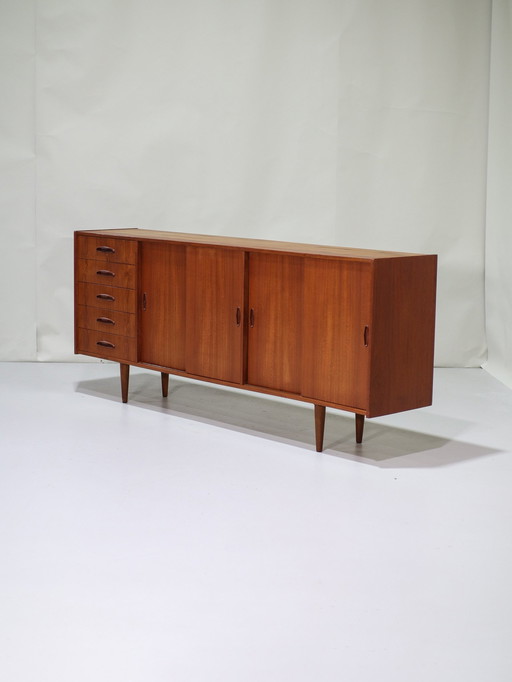 Lowboard Lang Dressoir Deens Vintage Teak