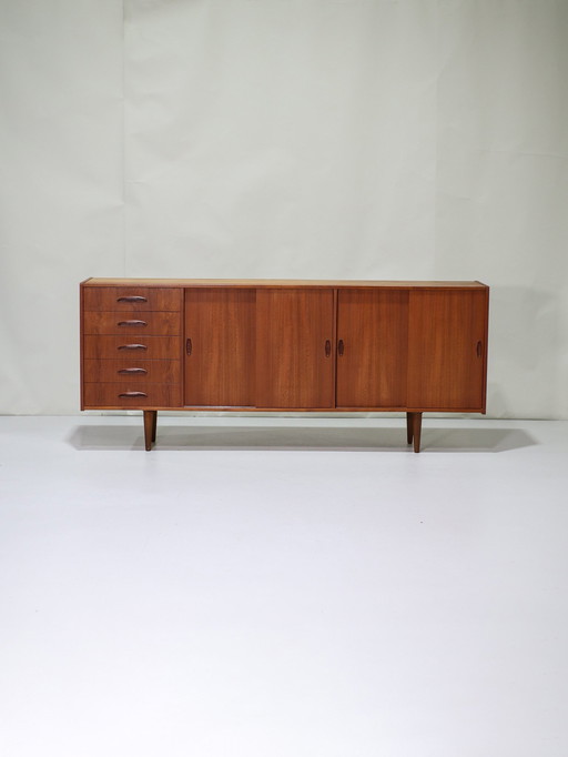 Lowboard Lang Dressoir Deens Vintage Teak