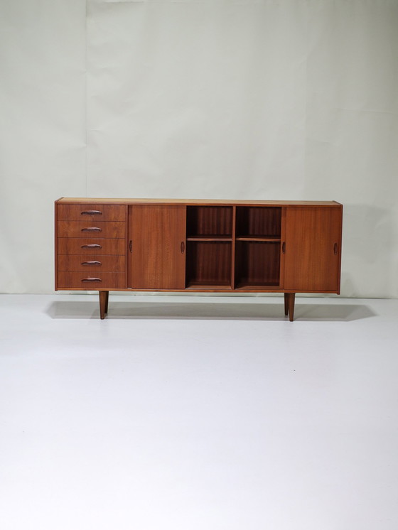 Image 1 of Lowboard Lang Dressoir Deens Vintage Teak