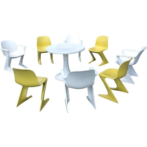 Vintage terrasmeubelset met 4 fauteuils van Ernst Moeckl voor Horn, 1960