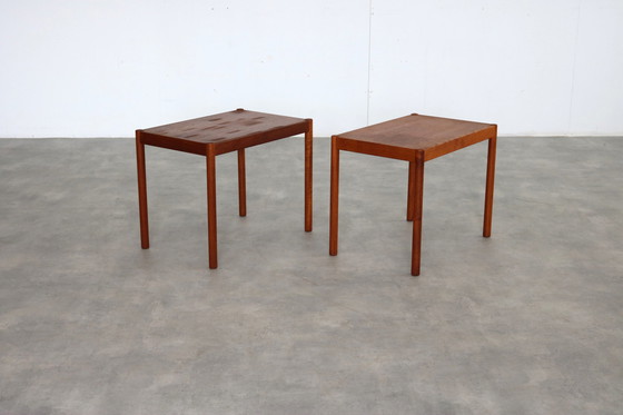 Image 1 of 2X Vintage Teak Sidetable