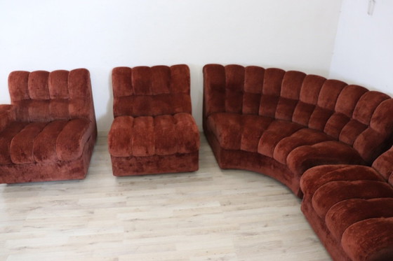 Image 1 of Modulaire gebogen sofa, Italië 1970S