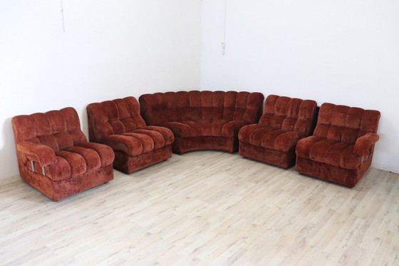 Image 1 of Modulaire gebogen sofa, Italië 1970S