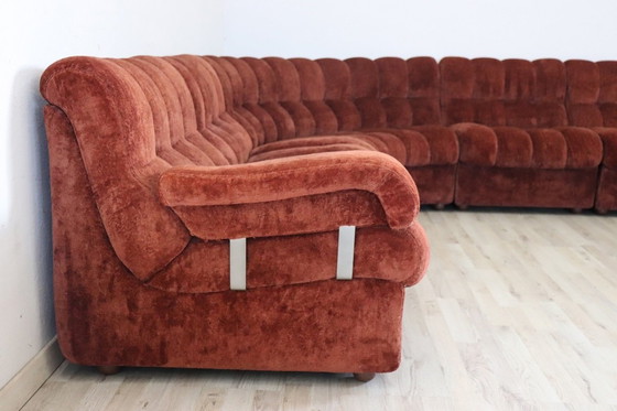 Image 1 of Modulaire gebogen sofa, Italië 1970S