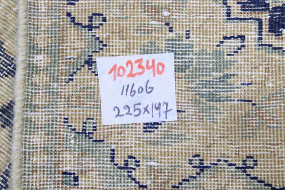 Image 1 of Origineel handgeknoopt Perzisch Tapijt Vintage Art Modern Kirman 225 X 147 Cm Top Conditie