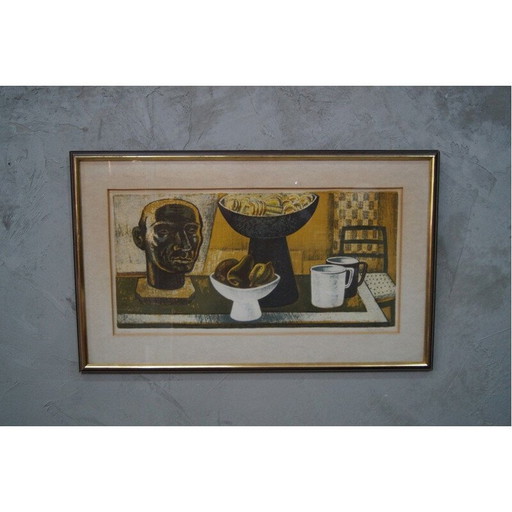 Scandinavische vintage litho van Nils Wedel, Zweden 1950