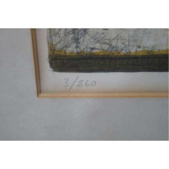 Image 1 of Scandinavische vintage litho van Nils Wedel, Zweden 1950