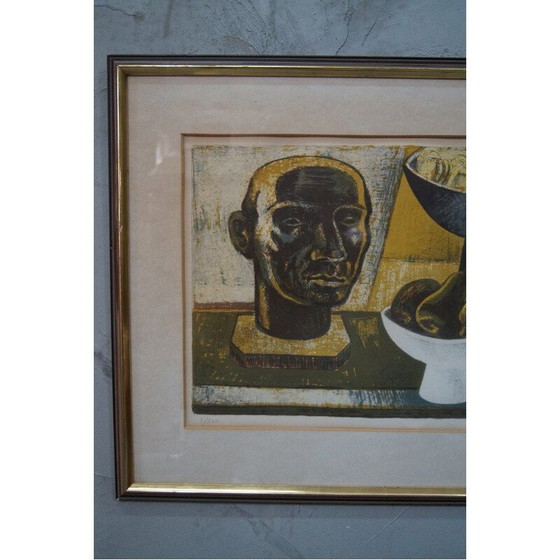 Image 1 of Scandinavische vintage litho van Nils Wedel, Zweden 1950