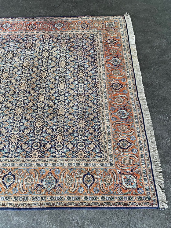 Image 1 of Perzisch Tabriz tapijt 200x295cm wol zijde vintage vloerkleed