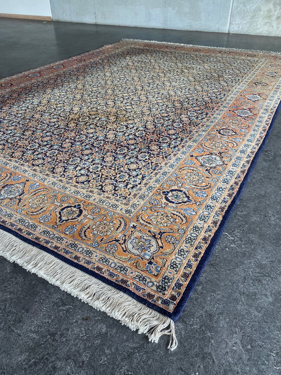 Image 1 of Perzisch Tabriz tapijt 200x295cm wol zijde vintage vloerkleed