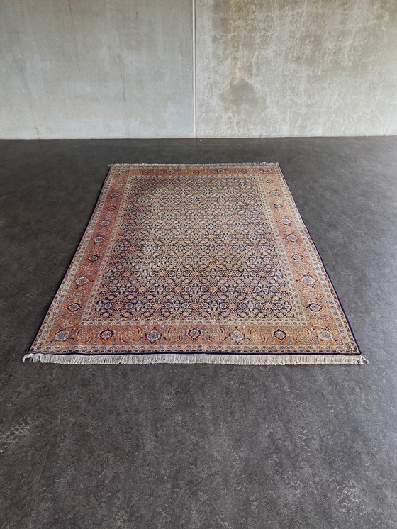 Image 1 of Perzisch Tabriz tapijt 200x295cm wol zijde vintage vloerkleed