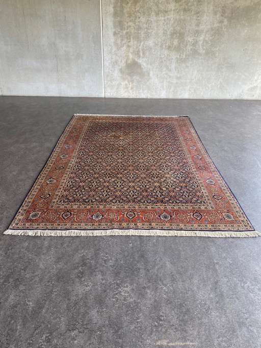 Perzisch Tabriz tapijt 200x295cm wol zijde vintage vloerkleed