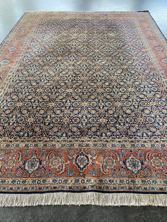 Image 1 of Perzisch Tabriz tapijt 200x295cm wol zijde vintage vloerkleed