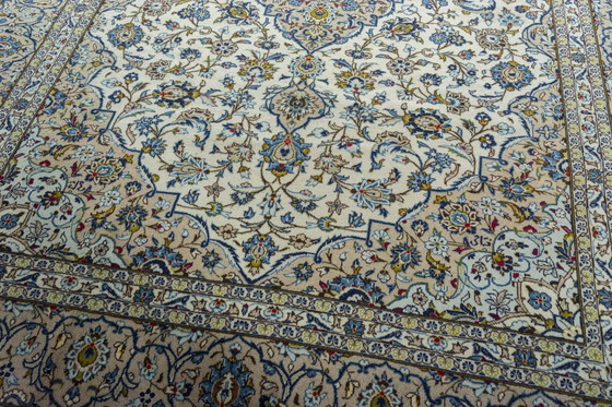 Image 1 of Handgeknoopt Kashan Kurk Oosters Tapijt - 350 X 252 Cm