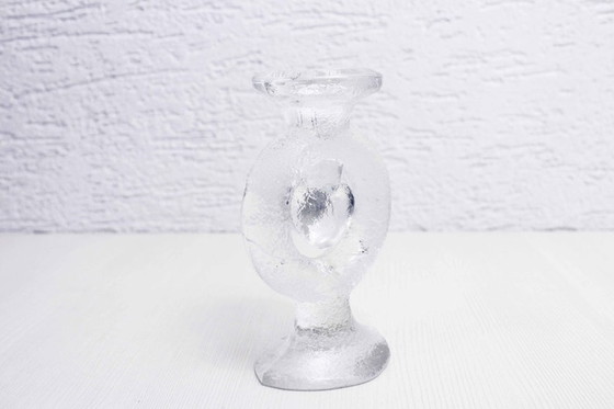 Image 1 of Glazen kandelaar ontworpen door Staffan Gellerstedt voor de Zweedse fabrikant Pukeberg