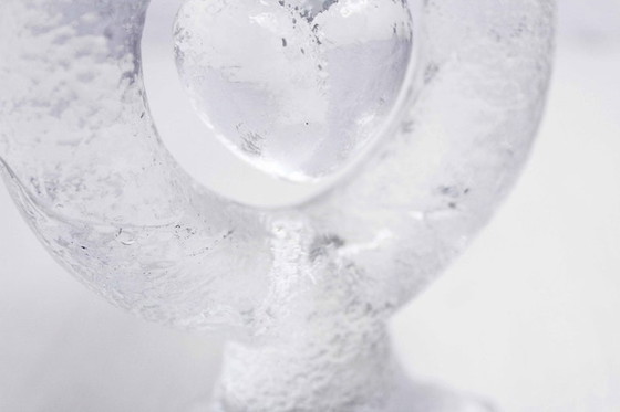 Image 1 of Glazen kandelaar ontworpen door Staffan Gellerstedt voor de Zweedse fabrikant Pukeberg