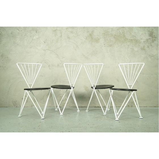 Image 1 of Set van 4 Vintage Italiaanse moderne eetkamerstoelen door Jochen Hoffmann voor Bonaldo, 1980