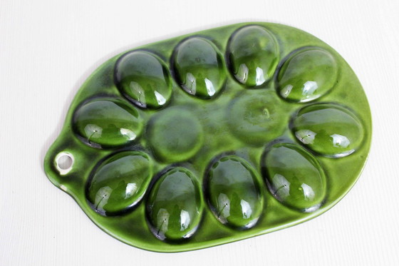 Image 1 of Aardewerk eierset met zout en peper 1960