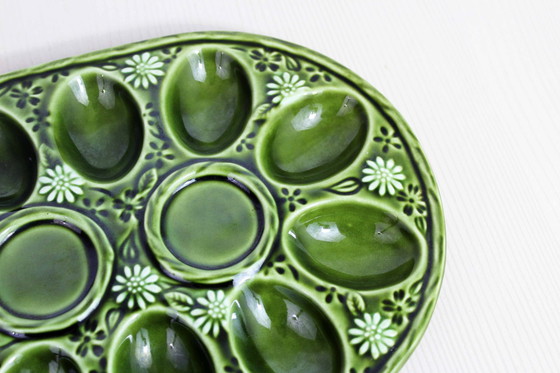 Image 1 of Aardewerk eierset met zout en peper 1960