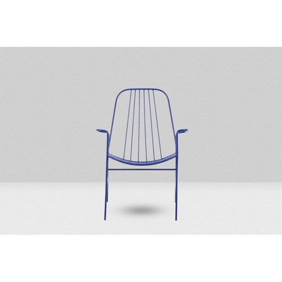 Image 1 of Paar vintage opengewerkte ijzeren fauteuils, Frankrijk 1960