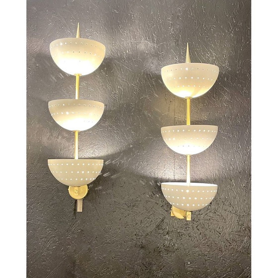 Image 1 of Paar vintage Italiaanse wandlampen