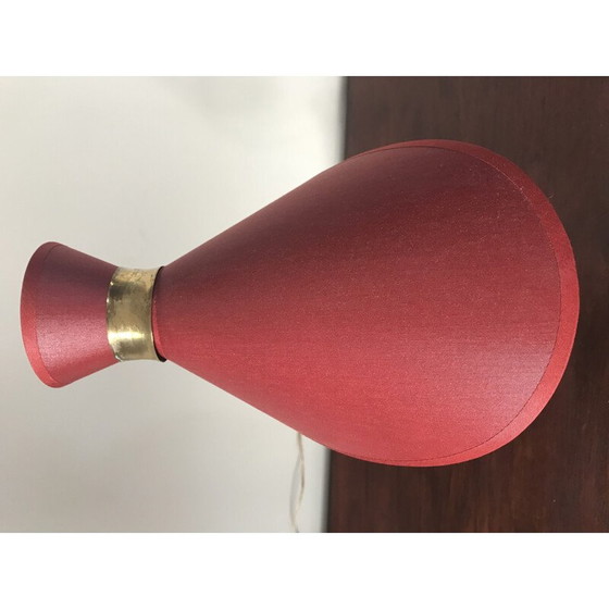 Image 1 of Vintage metalen en messing driepoot cocottelamp, 1960