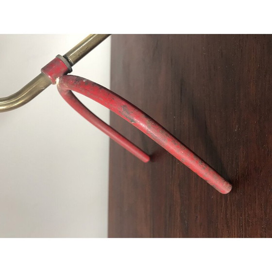 Image 1 of Vintage metalen en messing driepoot cocottelamp, 1960