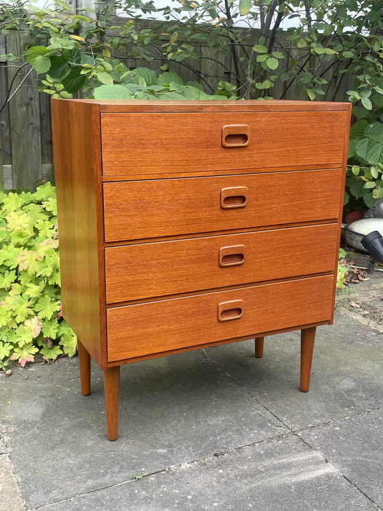 Image 1 of Vintage Ladekast, Dressoir, 4 Lades, Nederland 1960'S