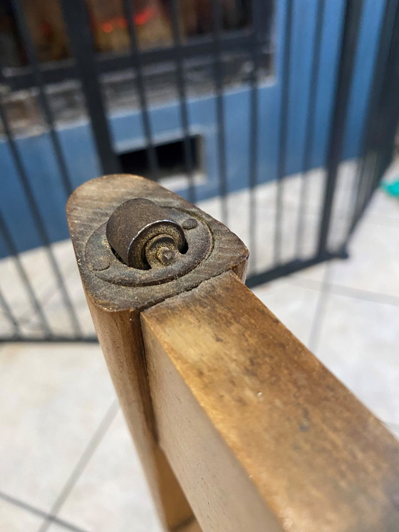 Image 1 of Scandinavisch Houten Bijzettafeltje Draaibaar Bovenblad Vintage 50S