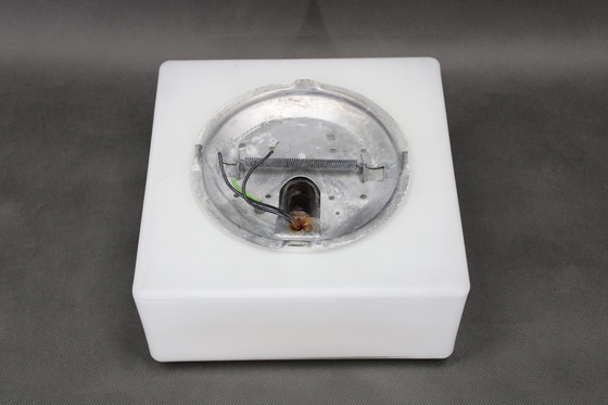 Image 1 of Ronde glazen plafondlamp 1970S, Tsjecho-Slowakije