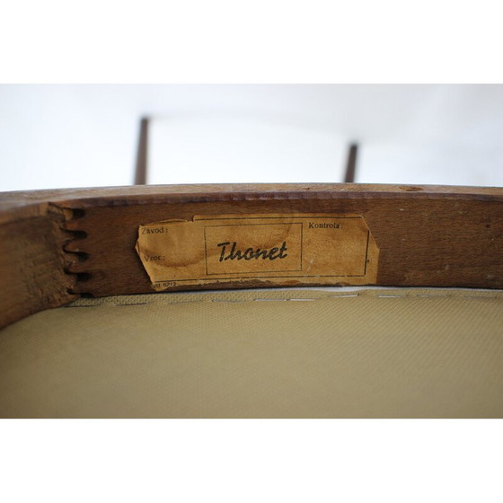 Image 1 of Set van 3 vintage beuken eetkamerstoelen, Tsjecho-Slowakije 1950