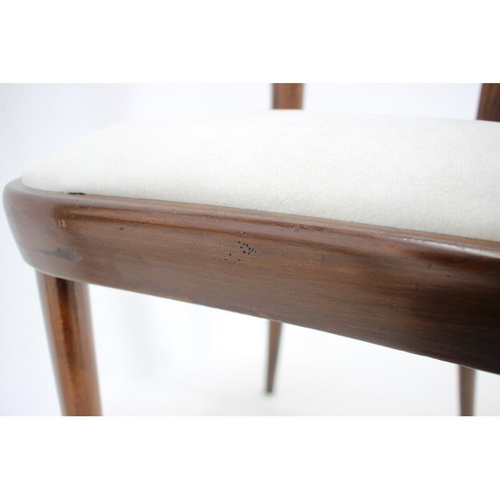 Image 1 of Set van 3 vintage beuken eetkamerstoelen, Tsjecho-Slowakije 1950