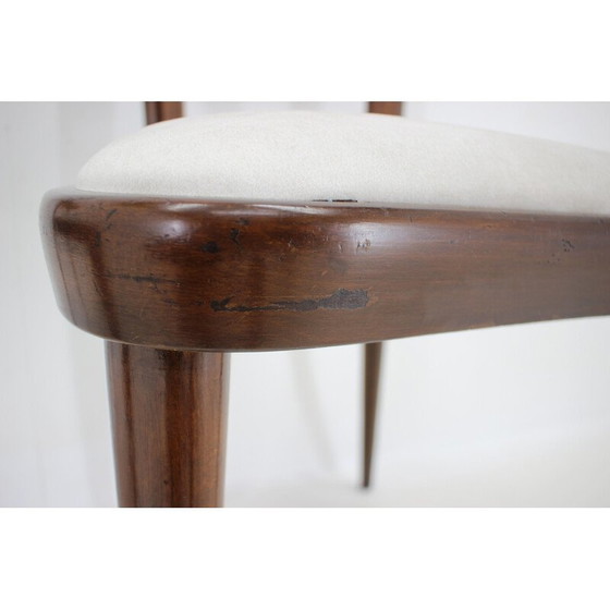 Image 1 of Set van 3 vintage beuken eetkamerstoelen, Tsjecho-Slowakije 1950