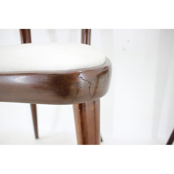 Image 1 of Set van 3 vintage beuken eetkamerstoelen, Tsjecho-Slowakije 1950