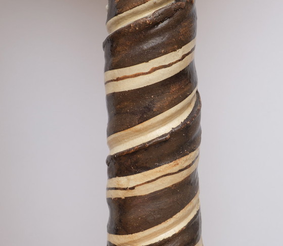 Image 1 of Keramische Oribe-ware stoel van Suziki Goro