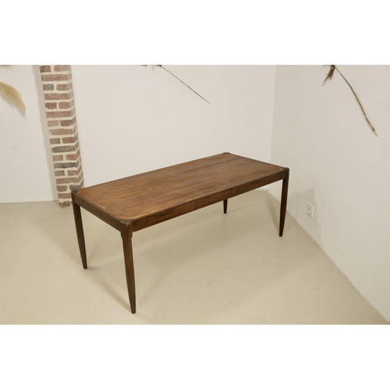 Image 1 of Scandinavische vintage teakhouten salontafel, 1960