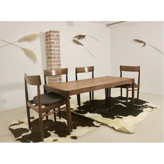 Image 1 of Scandinavische vintage teakhouten salontafel, 1960