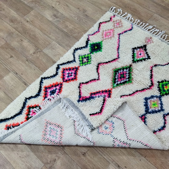 Image 1 of Handgemaakte Berber Tapijt In Meerkleurige Wol 176 X 120 Cm - 