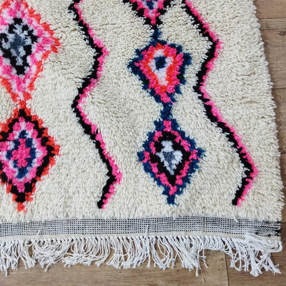 Image 1 of Handgemaakte Berber Tapijt In Meerkleurige Wol 176 X 120 Cm - 