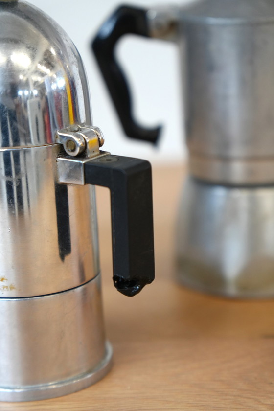 Image 1 of 1970 Bialetti & Alessi Moka koffiezetapparaten - Iconisch Italiaans Ontwerp