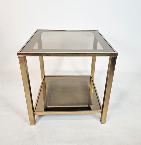 Image 1 of Belgo Chrom - De Wulf - Side Table - Hollywood Regency Stijl - 70S