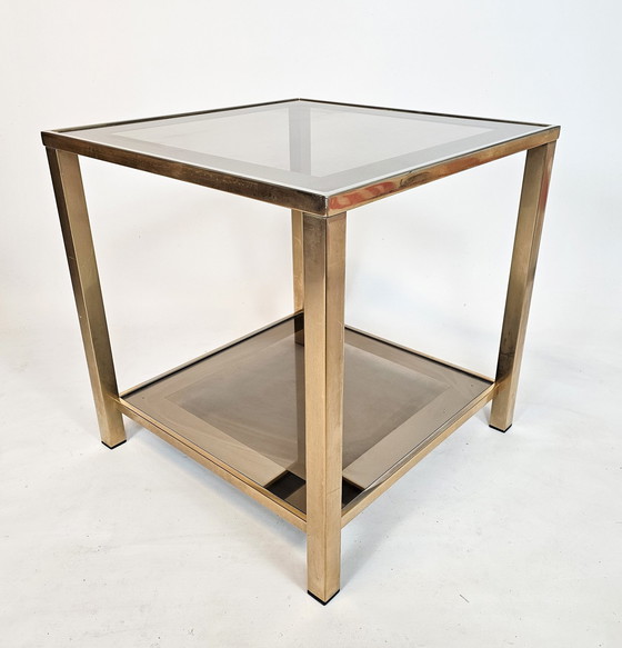 Image 1 of Belgo Chrom - De Wulf - Side Table - Hollywood Regency Stijl - 70S